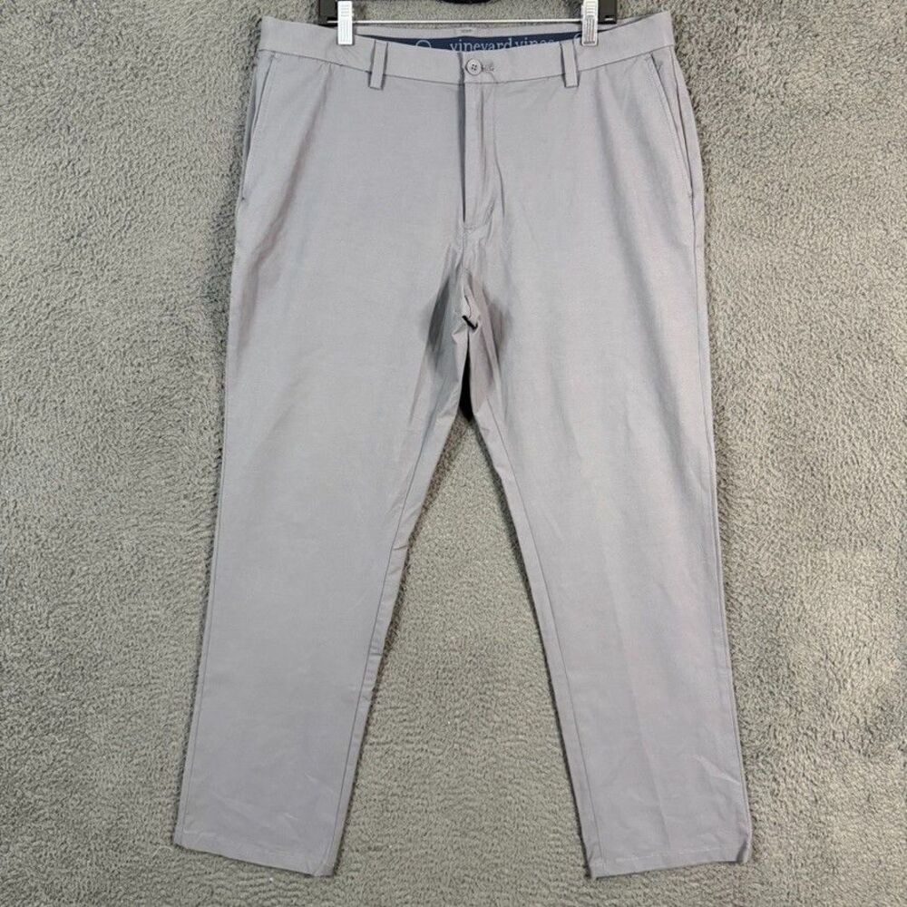 Vineyard Vines Pants Mens 38x30 Gray Slim Fit On The Go Stretch Performance Golf